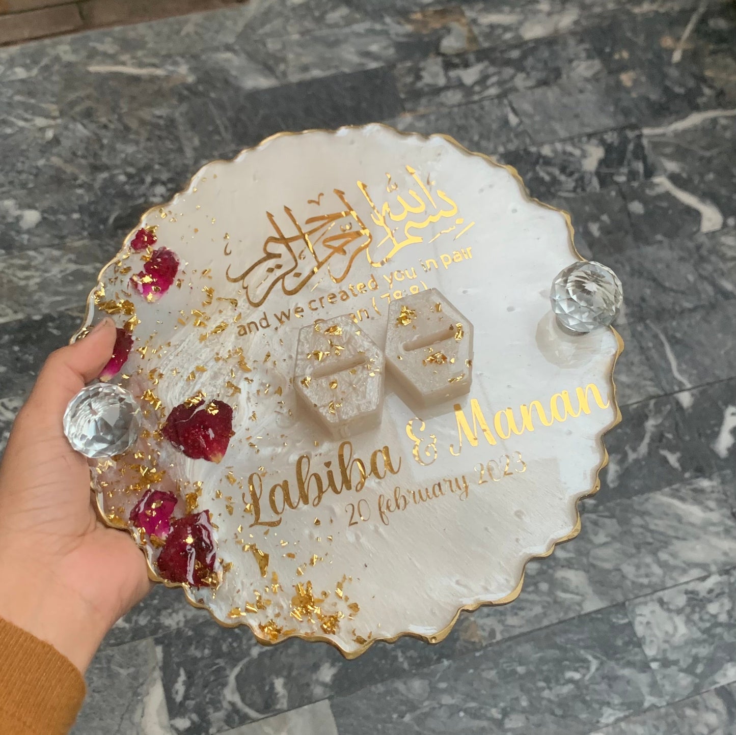 Nikkah/Engagement Resin Tray