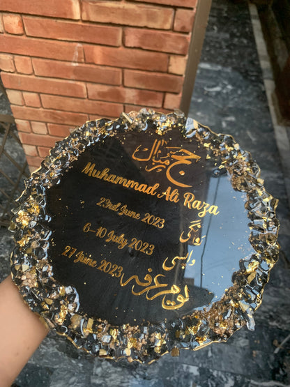 Hajj Mubarik Resin Plaque