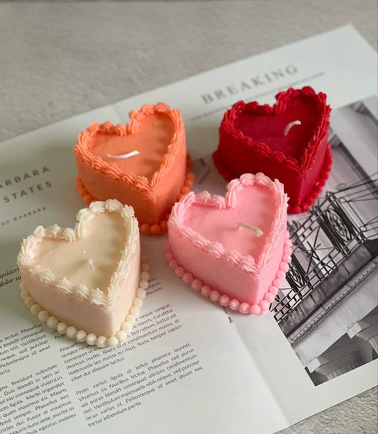 Heart Cake Candle