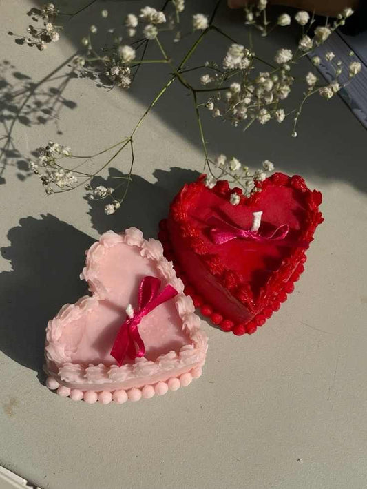 Valentine Heart Cake Candle